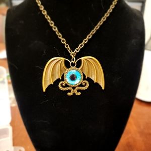 Steampunk Bat eye necklace